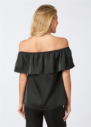 Kris Heavy sateen top Sort Neo Noir 